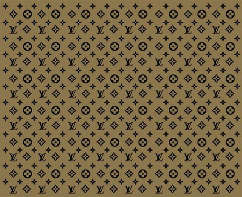 Louis Vuitton Brand Logo Fashion Brown Design Symbol Clothes Vector  Illustration With Black Background 23871589 Vector Art at Vecteezy