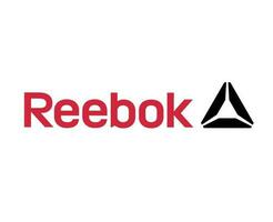 reebok marca logo símbolo con nombre ropa diseño icono resumen vector ilustración