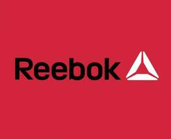 reebok marca logo símbolo con nombre ropa diseño icono resumen vector ilustración con rojo antecedentes