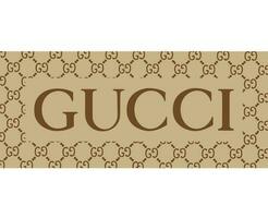 Gucci Brand Logo Symbol Brown Design Clothes Fashion Illustration Vector