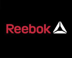 reebok marca logo símbolo con nombre ropa diseño icono resumen vector ilustración con negro antecedentes