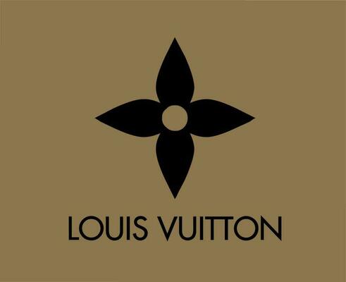 Louis Vuitton Logo Brand With Name Brown Symbol Design Clothes Fashion  Vector Illustration With Brown Background 23871081 Vector Art at Vecteezy