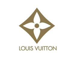 Luis Vuitton logo marca Moda marrón con nombre diseño símbolo ropa vector ilustración