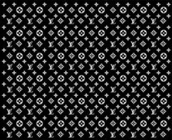 Louis Vuitton Brand Logo Background Black And White Symbol Design Clothes Fashion Vector Illustration