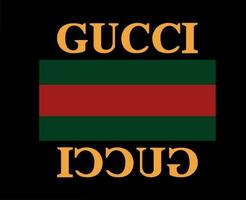 gucci logo marca símbolo ropa con nombre diseño Moda vector ilustración con negro antecedentes