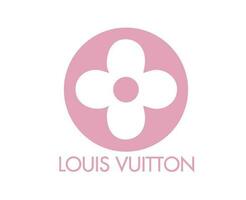 Luis Vuitton logo marca con nombre rosado símbolo diseño ropa Moda vector ilustración