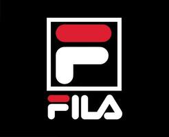 Fila Brand Logo Clothes Symbol With Name Design Fashion Vector Illustration With Black Background