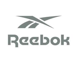 reebok logo marca ropa con nombre gris símbolo diseño icono resumen vector ilustración