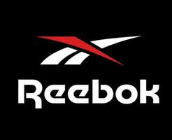 reebok marca logo con nombre símbolo ropa diseño icono ilustración resumen vector con negro antecedentes