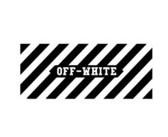 Off-White Brand Symbol Logo Black Design Clothes Icon Abstract Vector Illustration