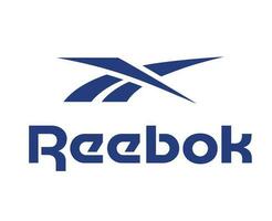 reebok logo marca ropa con nombre azul símbolo diseño icono resumen vector ilustración