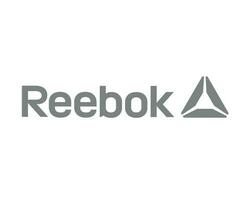 reebok marca logo con nombre gris símbolo ropa diseño icono resumen vector ilustración