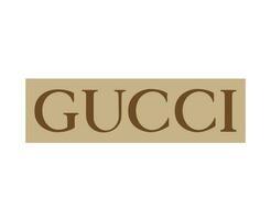 Gucci Brand Logo Symbol Name Brown Design Clothes Fashion Vector Illustration