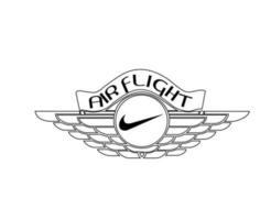 Air Flight Nike Logo Brand Symbol Black Design Clothes Sportwear Vector Illustration