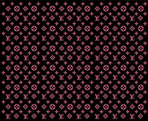 Louis Vuitton Background Brand Logo Black And Pink Symbol