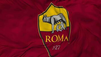 asociación deportivo Roma fútbol americano club bandera sin costura bucle fondo, serpenteado bache textura paño ondulación lento movimiento, 3d representación video