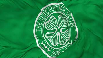 The Celtic Football Club Flag Seamless Looping Background, Looped Bump Texture Cloth Waving Slow Motion, 3D Rendering video