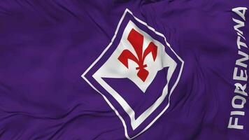 acf Florenz, Fiorentina Flagge nahtlos Schleifen Hintergrund, geloopt stoßen Textur Stoff winken schleppend Bewegung, 3d Rendern video