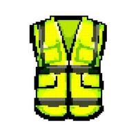 chaqueta seguro chaleco juego píxel Arte vector ilustración