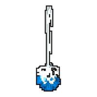 wc toilet brush game pixel art vector illustration