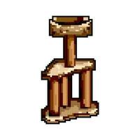toy cat tree game pixel art vector illustration