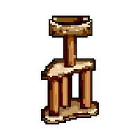 toy cat tree game pixel art vector illustration