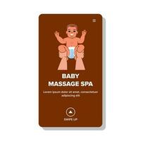 bebé masaje spa vector