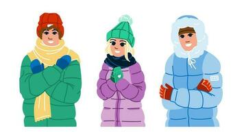 cold weather cloth vector