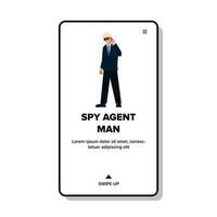espía agente hombre vector