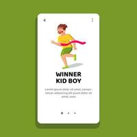 winner kid boy vector