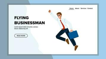 flying businessman vector