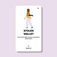 stolen wallet vector