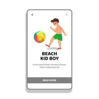 beach kid boy vector