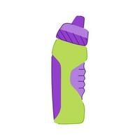 Ilustración de vector de dibujos animados de botella de bebida de deporte de fitness