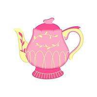 drink teapot ceramic cartoon vector illustration