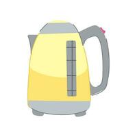 kitchen teapot electric cartoon vector illustration