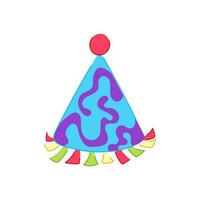 birthday party hat cartoon vector illustration