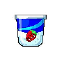 fresh yogurt package game pixel art vector illustration