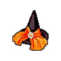 witch wizard hat game pixel art vector illustration