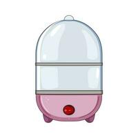 home egg cooker cartoon vector illustration