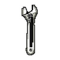 mechanic wrench tool game pixel art vector illustration
