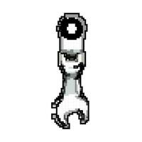 workshop wrench tool game pixel art vector illustration