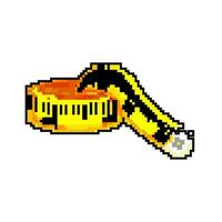 scale yellow measuring tape game pixel art vector illustration