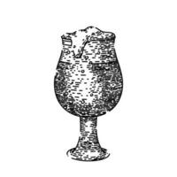 cerveza taza vaso bosquejo mano dibujado vector
