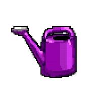 gardening watering can game pixel art vector illustration