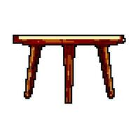 surface wood table game pixel art vector illustration