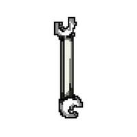 steel wrench tool game pixel art vector illustration
