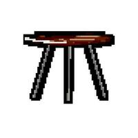 brown wood table game pixel art vector illustration