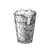 beer alcohol cup sketch hand drawn vector