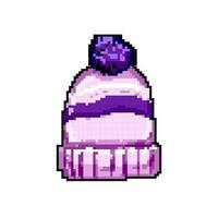 headwear winter hat kid game pixel art vector illustration